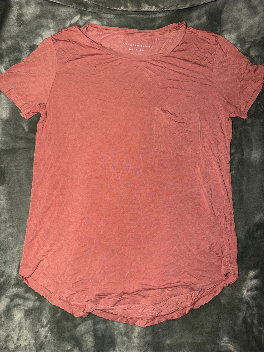 American Eagle Outfitters Women’s Short Sleeve Pocket Tee - Rose